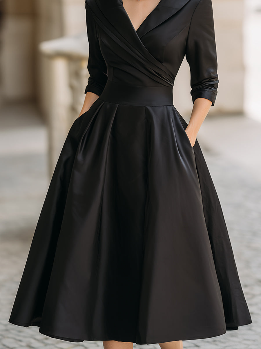 Lina | Robe midi en satin