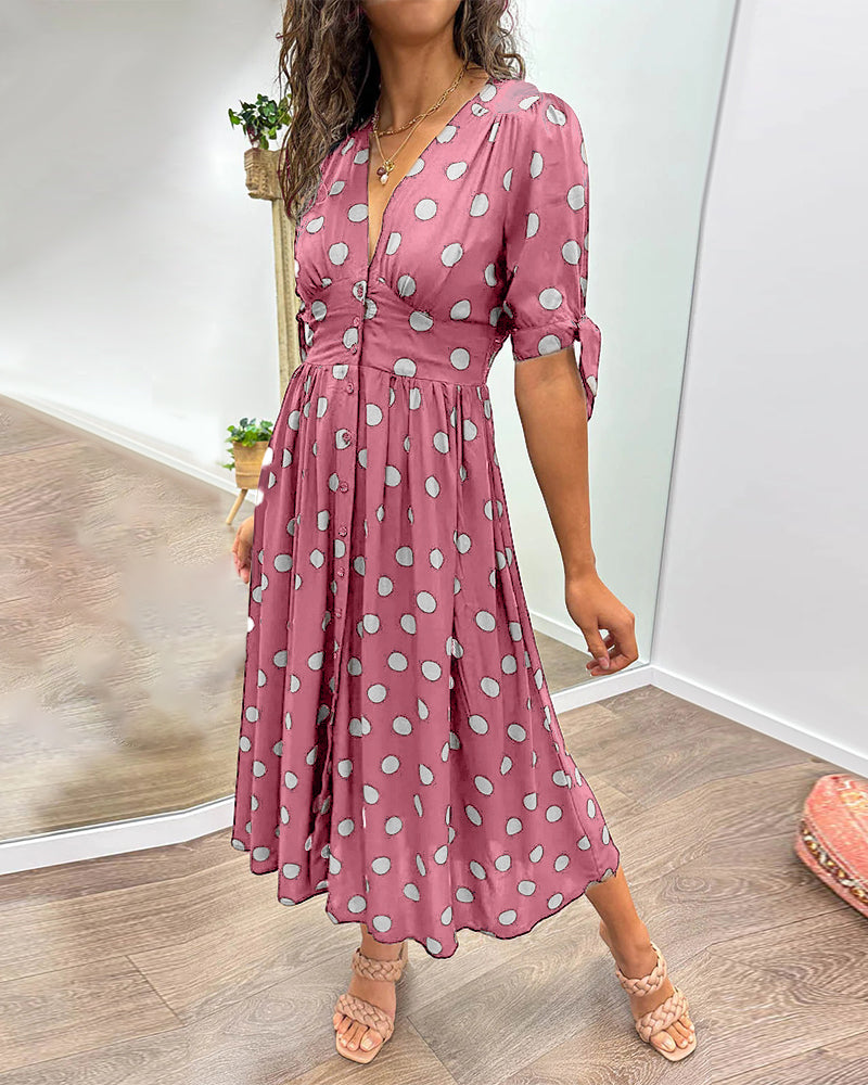 Monique | Robe Élégante à Pois