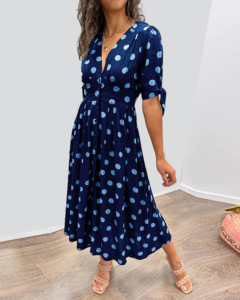 Monique | Robe Élégante à Pois