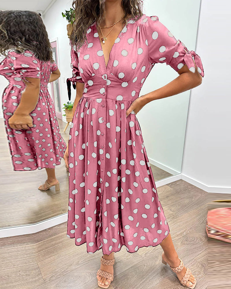 Monique | Robe Élégante à Pois