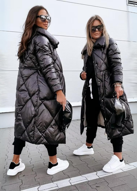 Nicole | Veste longue en coton matelassée