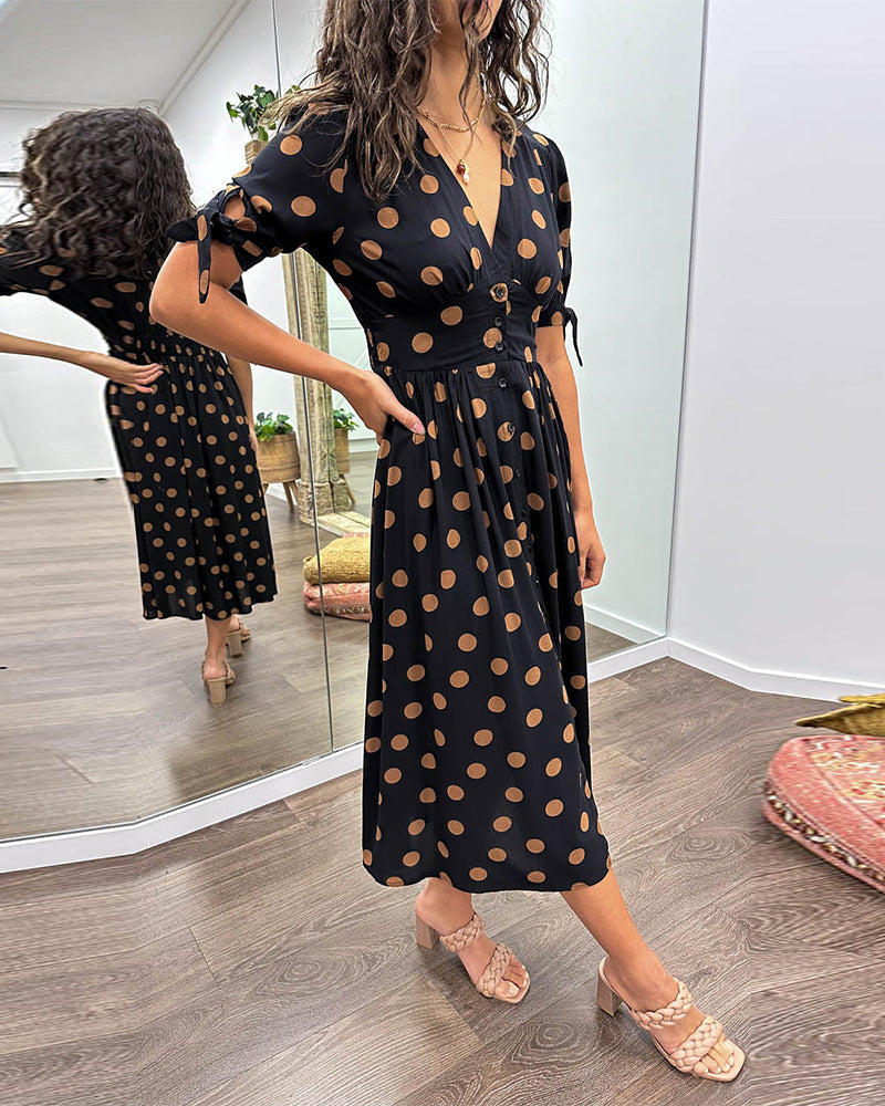 Monique | Robe Élégante à Pois