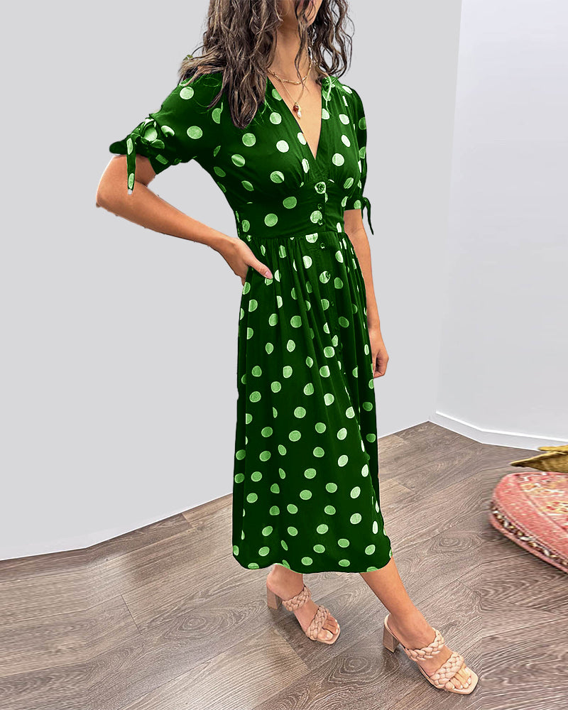 Monique | Robe Élégante à Pois