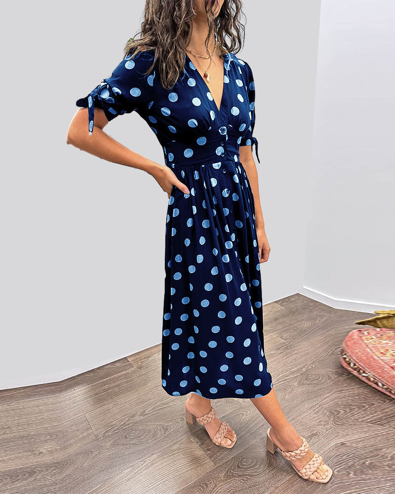 Monique | Robe Élégante à Pois