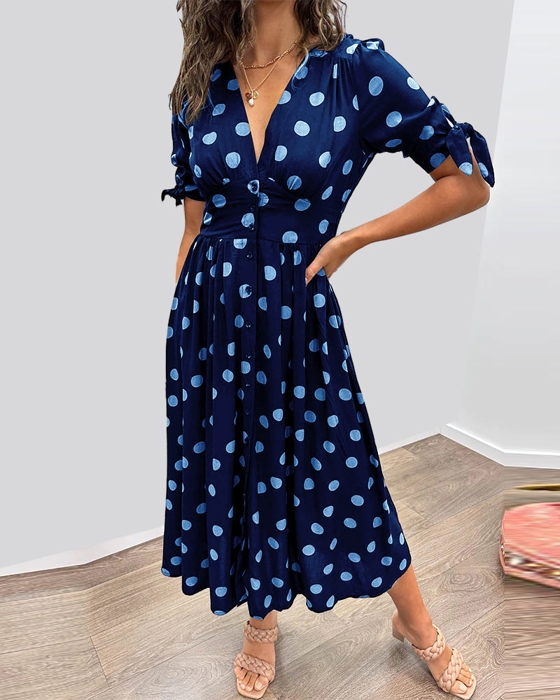 Monique | Robe Élégante à Pois