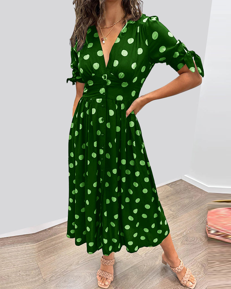 Monique | Robe Élégante à Pois