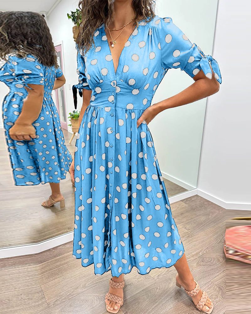 Monique | Robe Élégante à Pois