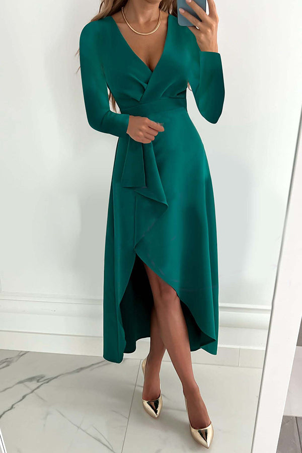 Celeste | Robe midi à manches longues