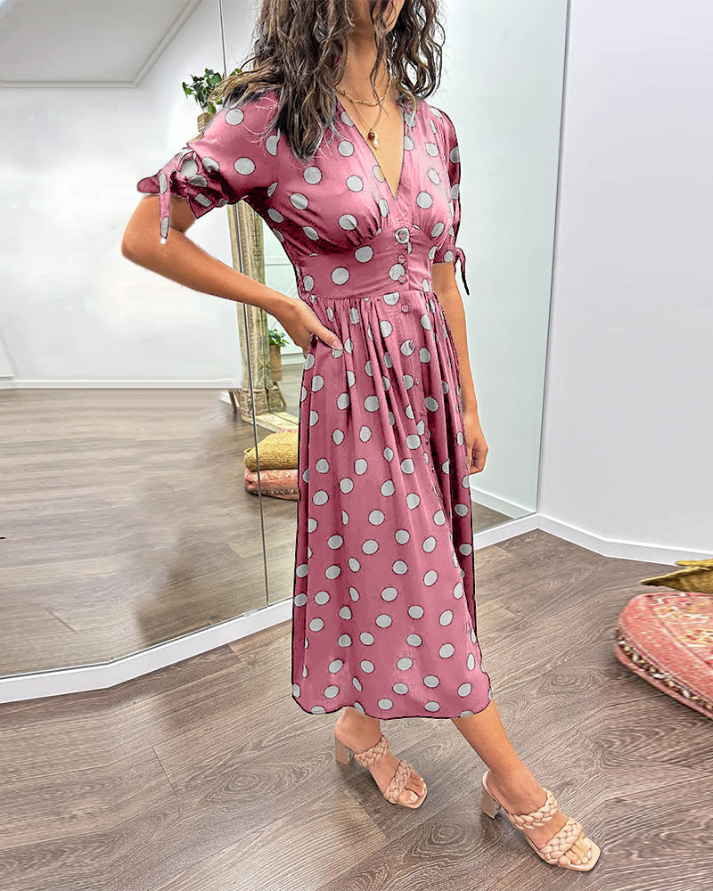 Monique | Robe Élégante à Pois