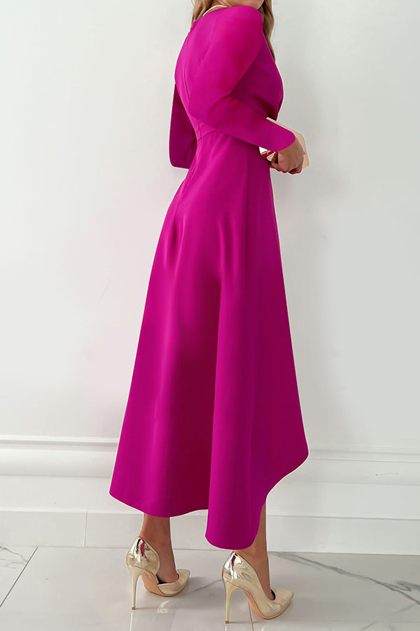 Celeste | Robe midi à manches longues