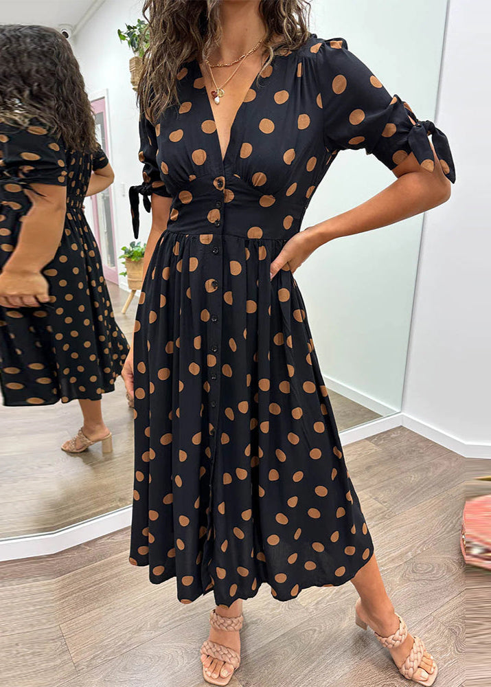 Monique | Robe Élégante à Pois