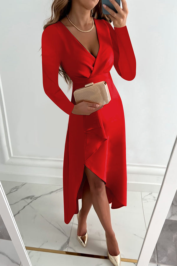 Celeste | Robe midi à manches longues