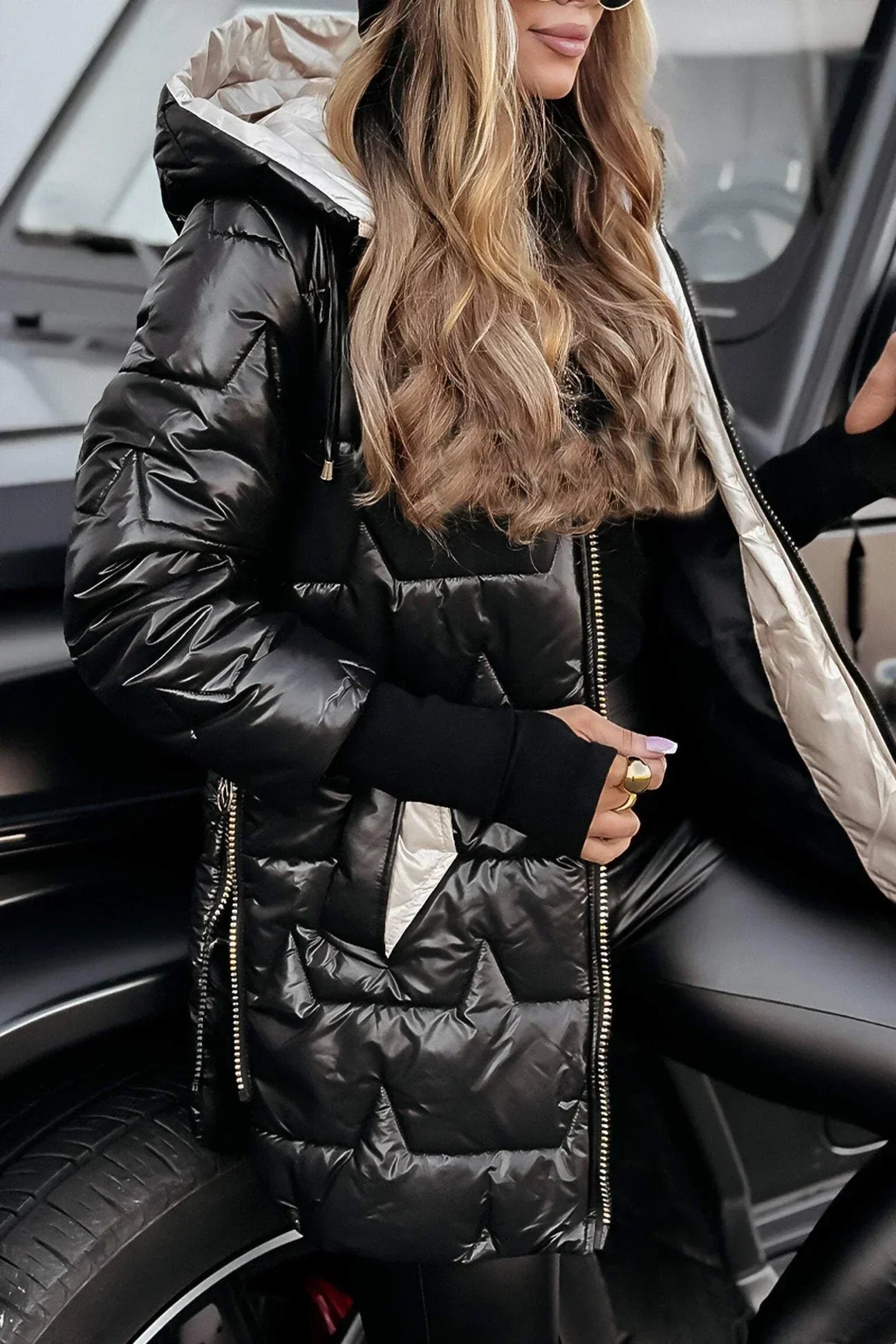 Astrid | Veste d’hiver élégante avec capuche et doublure