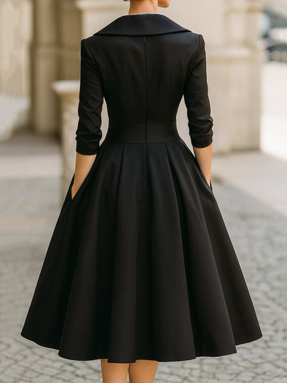 Lina | Robe midi en satin