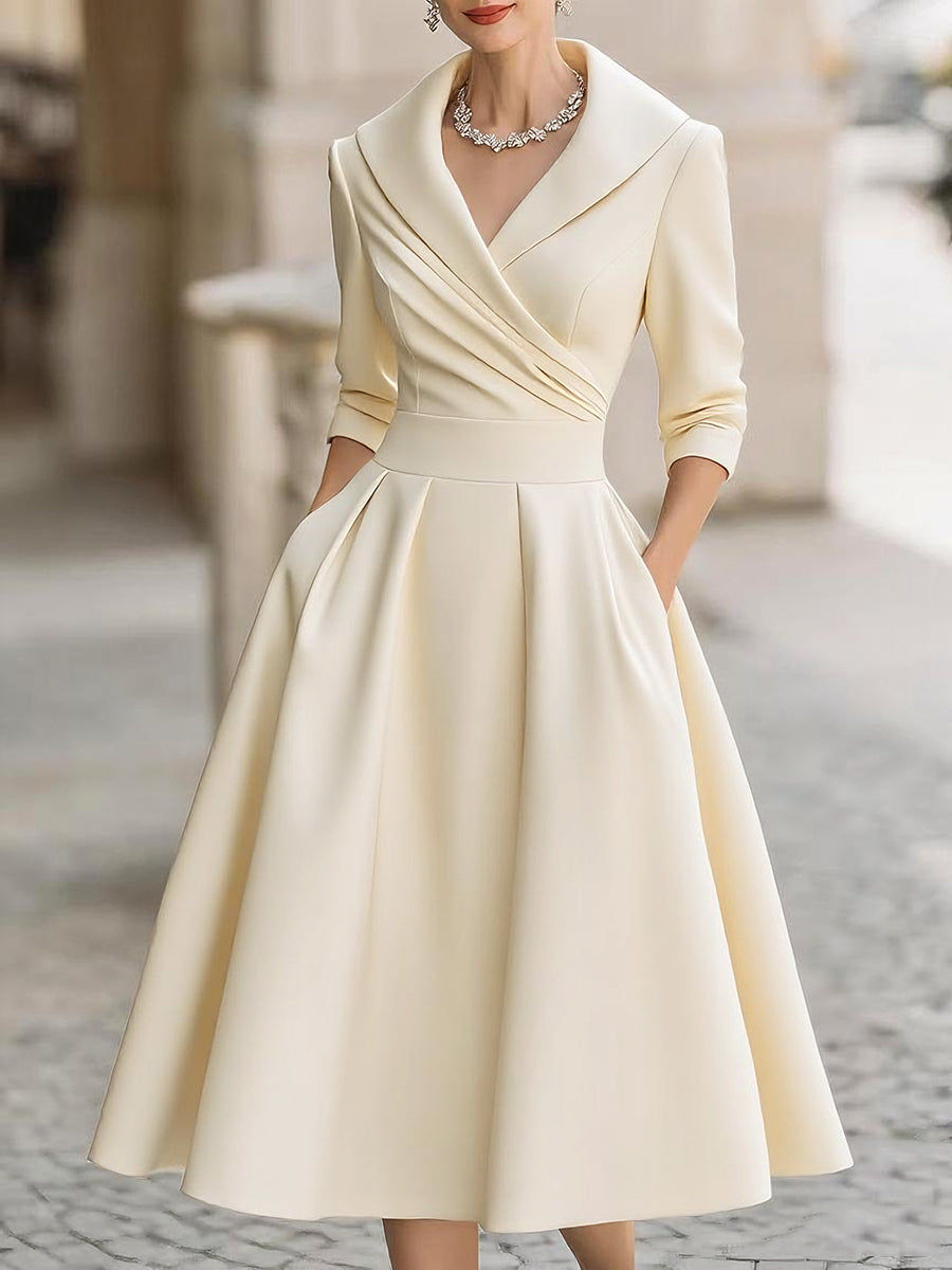 Lina | Robe midi en satin