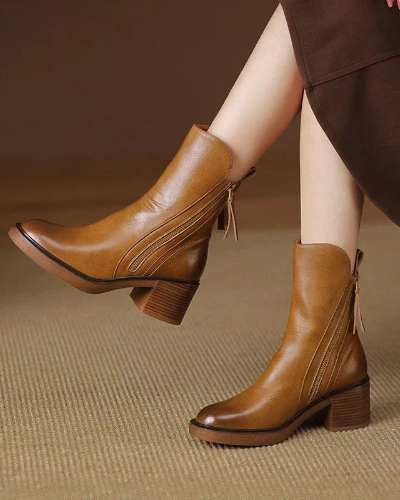 Valorine | Botte en cuir noire