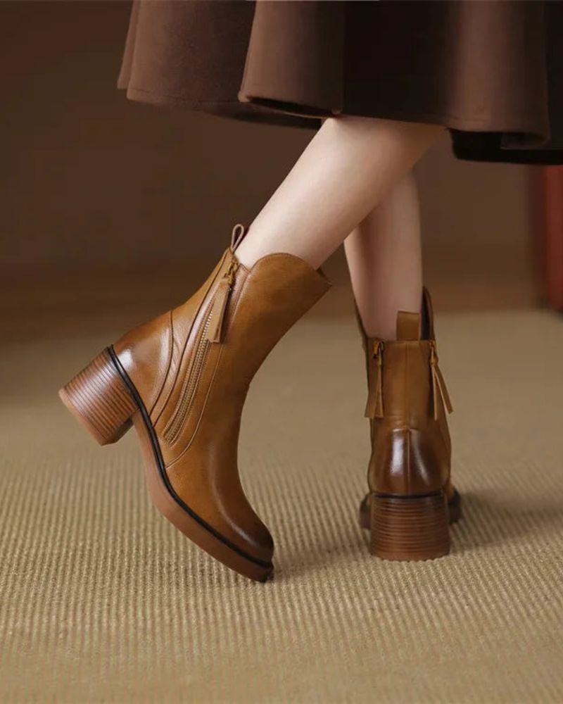 Valorine | Botte en cuir noire
