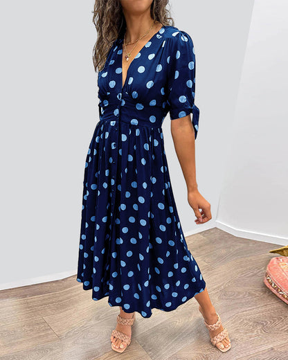Monique | Robe Élégante à Pois