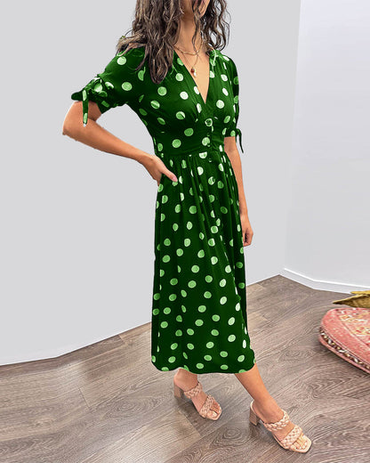 Monique | Robe Élégante à Pois