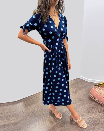 Monique | Robe Élégante à Pois