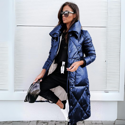 Nicole | Veste longue en coton matelassée