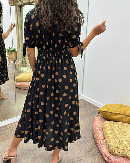 Monique | Robe Élégante à Pois