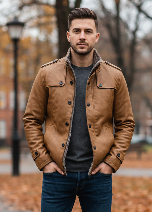 Michiel | Manteau homme en daim