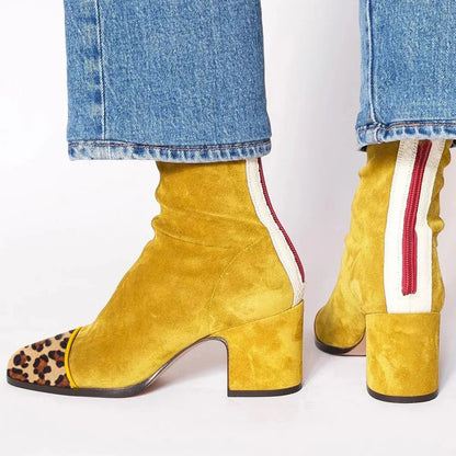 Isaline | Bottines Élégantes à Talons Carrés