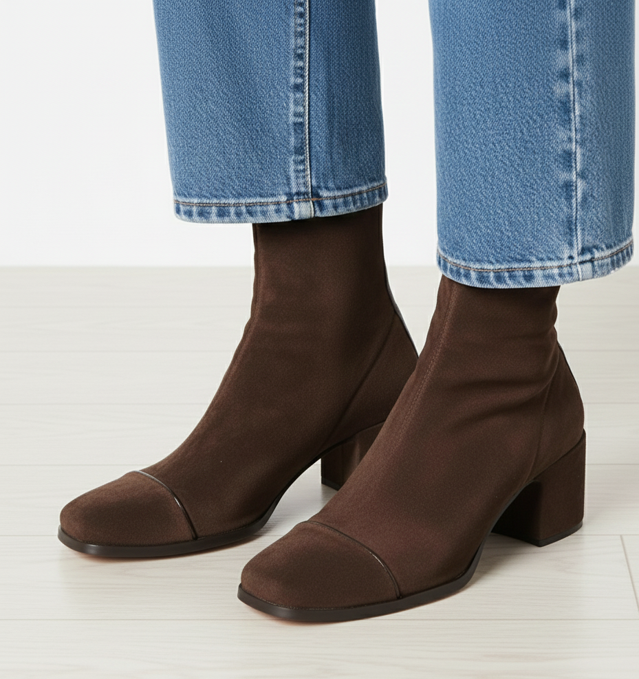 Isaline | Bottines Élégantes à Talons Carrés