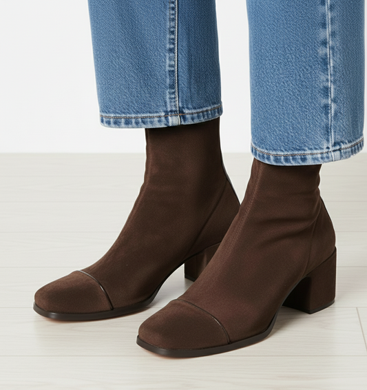 Isaline | Bottines Élégantes à Talons Carrés