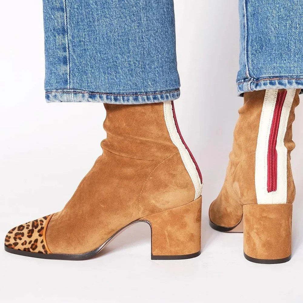 Isaline | Bottines Élégantes à Talons Carrés