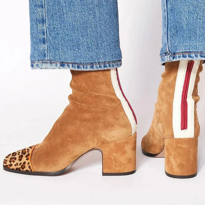 Isaline | Bottines Élégantes à Talons Carrés