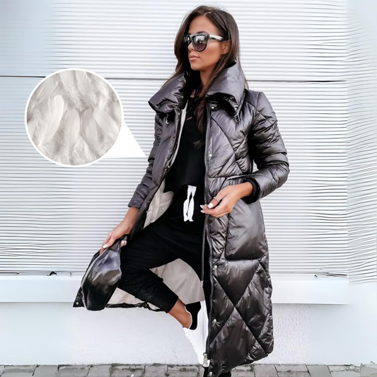 Nicole | Veste longue en coton matelassée