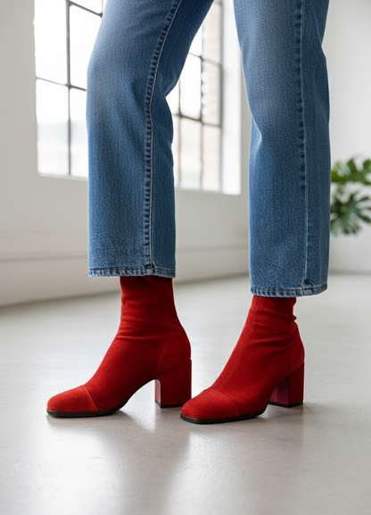 Isaline | Bottines Élégantes à Talons Carrés