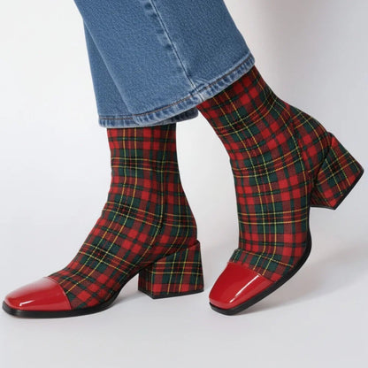 Isaline | Bottines Élégantes à Talons Carrés