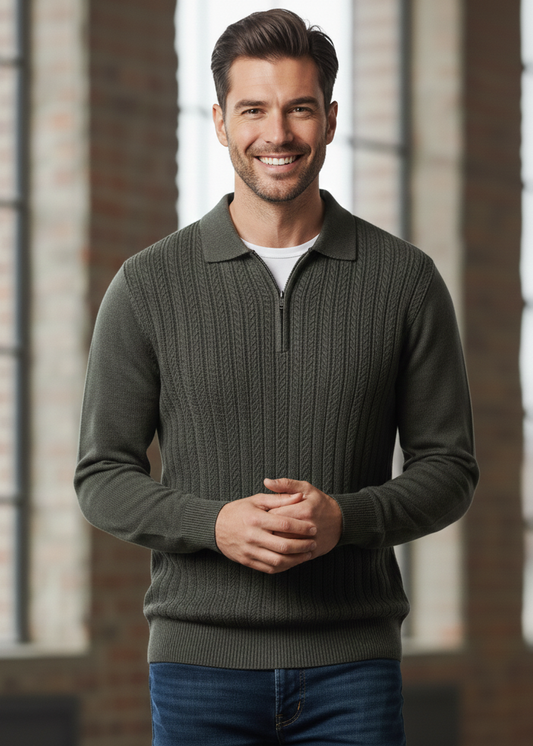 Armand | Polo Zip Structuré De Luxe