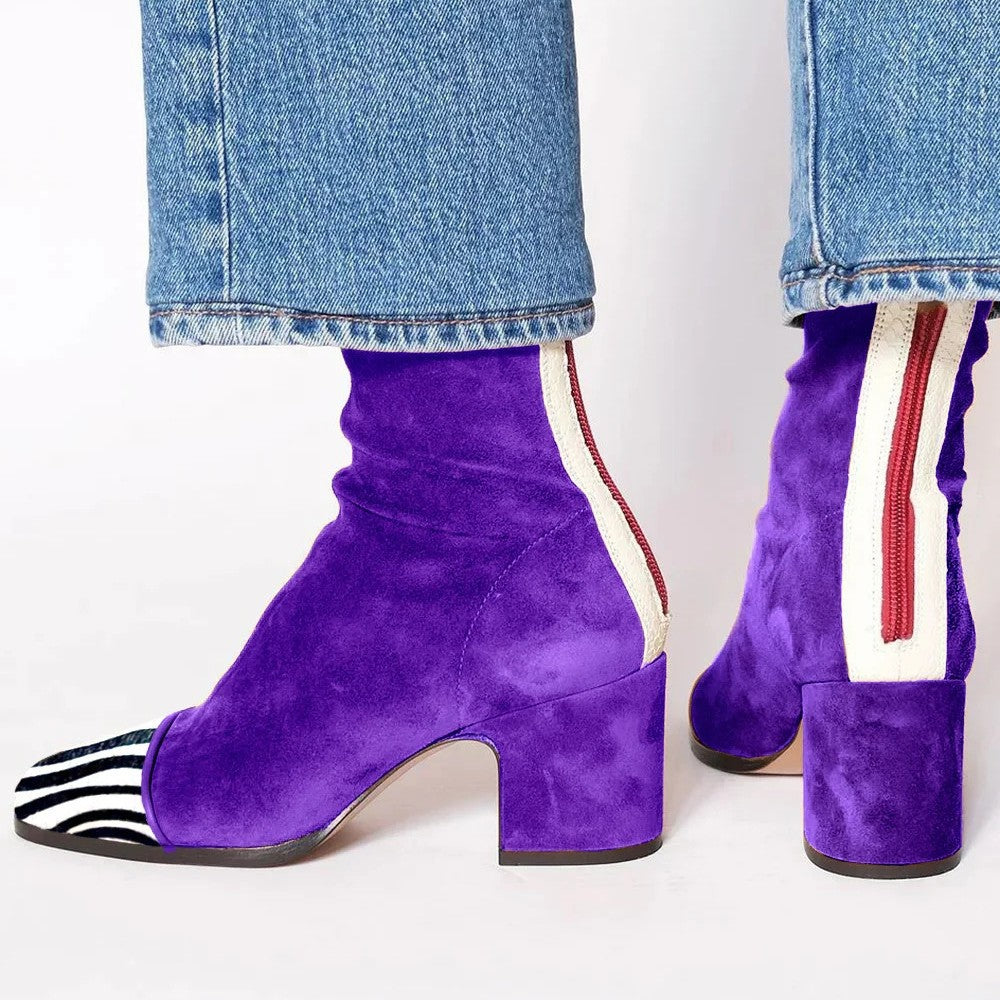 Isaline | Bottines Élégantes à Talons Carrés