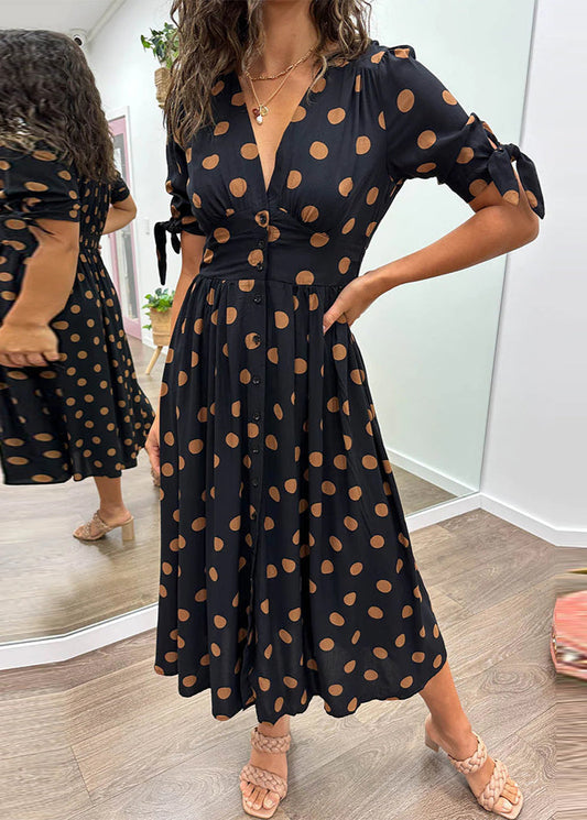 Monique | Robe Élégante à Pois