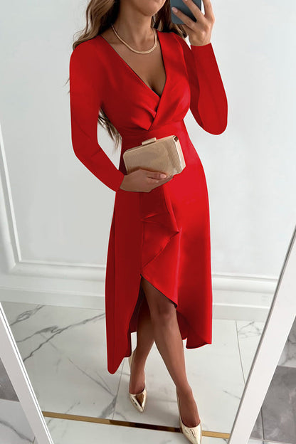 Celeste | Robe midi à manches longues